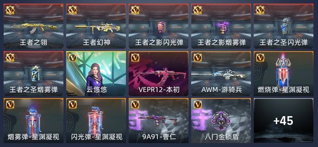 穿越火线：枪战王者V6 6王者 96英雄武器 1英雄角色 83万化 专家