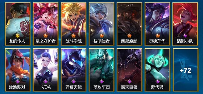 英雄联盟手游（lol手游）1神话 5传说 33史诗 85皮肤 77英雄 黄金