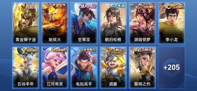 王者荣耀2传说 40史诗 216皮肤 117英雄 荣耀黄金IV