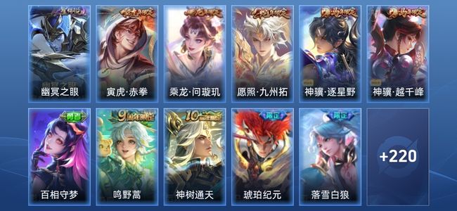 王者荣耀V7 1星传说 22传说 58史诗 230皮肤 传奇王者