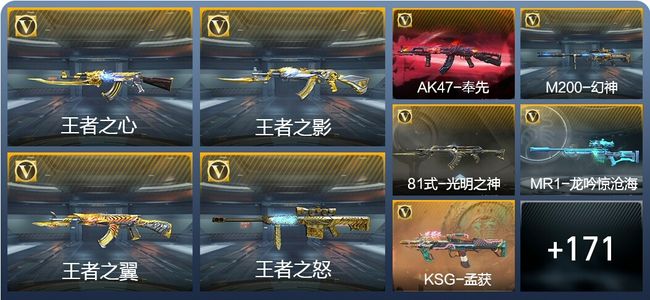 穿越火线：枪战王者9王者武器 180英雄武器 4英雄角色 351万化 专家S