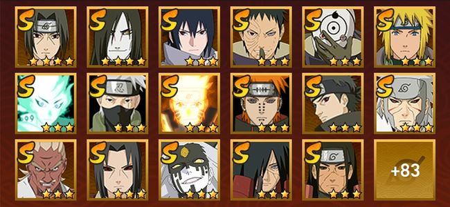 火影忍者V13 37S忍 63A忍 279忍 4314S碎片 25通灵 1000W战力 前500名 影级