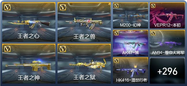 穿越火线：枪战王者V8 25王者武器 350英雄武器 5英雄角色 631万化 传奇