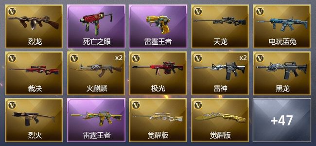 穿越火线（CF）3王者武器 52V武器 17皮肤 可排位