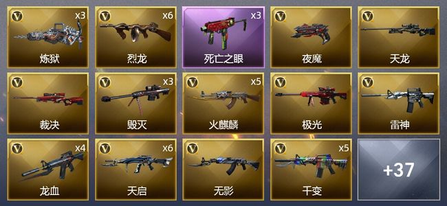 穿越火线（CF）2王者武器 2炫金武器 66V武器 1V角色 10皮肤 可排位 专家