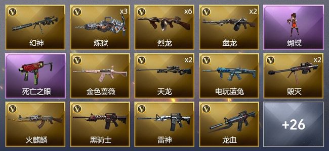 穿越火线（CF）1王者武器 3炫金武器 49V武器 17皮肤 可排位 新锐