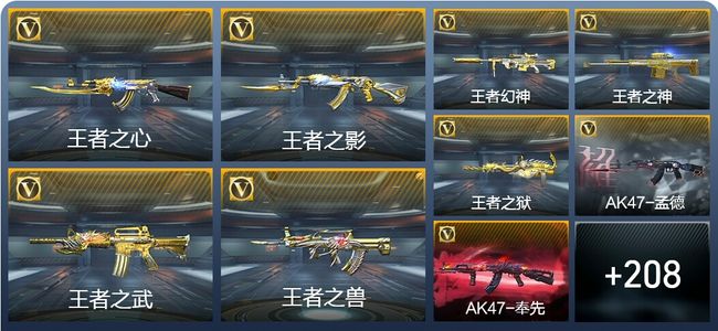 穿越火线：枪战王者V8 22王者武器 236英雄武器 5英雄角色 442万化 大师