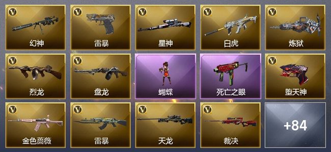 穿越火线（CF）8王者武器 8炫金武器 210V武器 39V角色 32皮肤 可排位