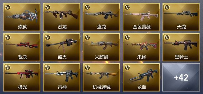 穿越火线（CF）5王者武器 3炫金武器 80V武器 18V角色 21皮肤 可排位