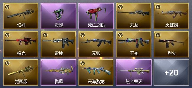 穿越火线（CF）17王者武器 1炫金武器 31V武器 12V角色 6皮肤 可排位