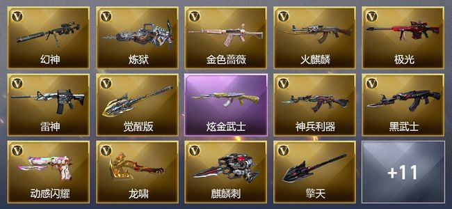 穿越火线（CF）1王者武器 1炫金武器 21V武器 17V角色 8皮肤 可排位