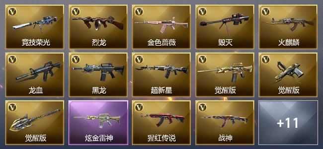 穿越火线（CF）3王者武器 1炫金武器 35V武器 9V角色 6皮肤 可排位