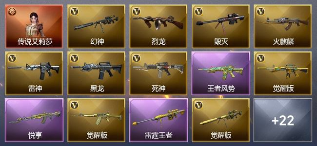 穿越火线（CF）1传说角色 0传说武器 24王者武器 2炫金武器 25V武器 28V角色 9皮肤 可排位 无