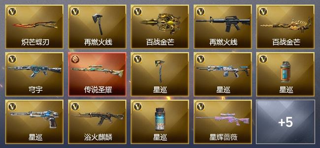 穿越火线（CF）0传说角色 1传说武器 0王者武器 0炫金武器 35V武器 9V角色 2皮肤 可排位 无