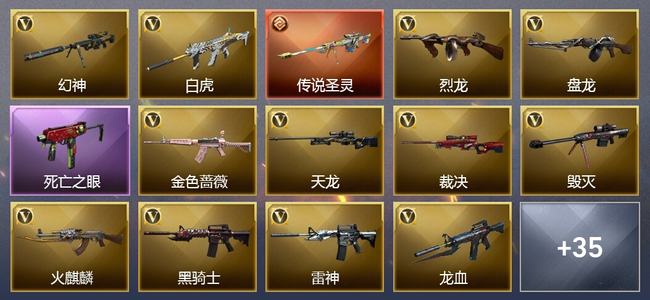 穿越火线（CF）0传说角色 1传说武器 0王者武器 2炫金武器 55V武器 31V角色 14皮肤 可排位 无