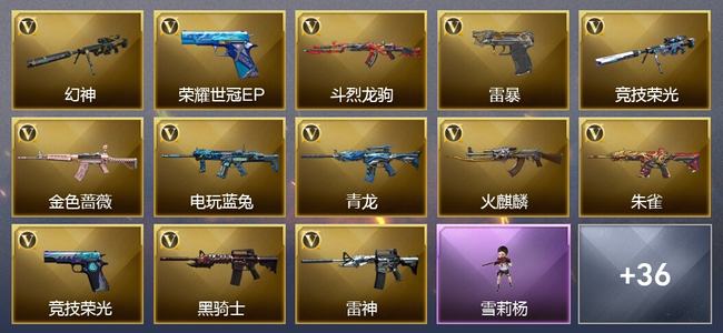 穿越火线（CF）0传说角色 0传说武器 3王者武器 0炫金武器 51V武器 33V角色 10皮肤 可排位 无