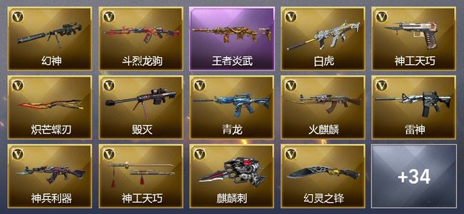 穿越火线（CF）0传说角色 0传说武器 1王者武器 0炫金武器 48V武器 32V角色 15皮肤 可排位 无