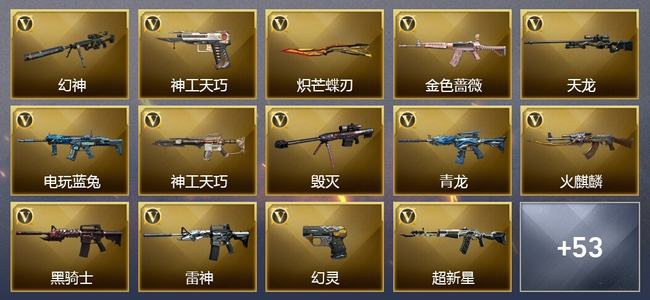 穿越火线（CF）0传说角色 0传说武器 1王者武器 0炫金武器 60V武器 47V角色 23皮肤 可排位 无