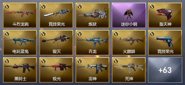 穿越火线（CF）0传说角色 0传说武器 3王者武器 1炫金武器 68V武器 34V角色 20皮肤 可排位 无