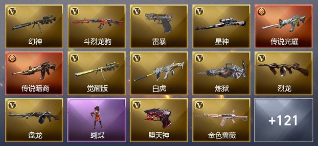 穿越火线（CF）0传说角色 3传说武器 31王者武器 19炫金武器 265V武器 44V角色 35皮肤 可排位 无