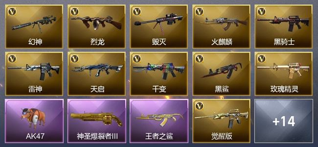 穿越火线（CF）0传说角色 0传说武器 1王者武器 2炫金武器 24V武器 16V角色 5皮肤 可排位 枪王