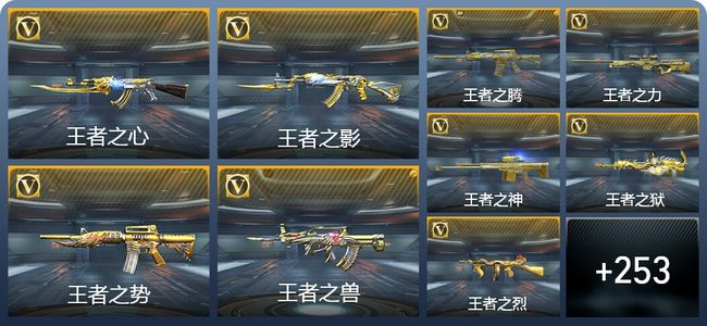 穿越火线：枪战王者V8 30王者武器 283英雄武器 11英雄角色 504万化 枪圣