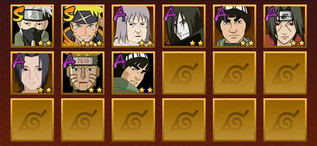 火影忍者V6 1S忍 8A忍 36忍 222S碎片 9通灵 100W内战力 前500名 中忍