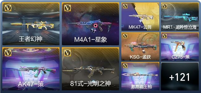 穿越火线：枪战王者6王者武器 130英雄武器 4英雄角色 247万化 枪皇SSS