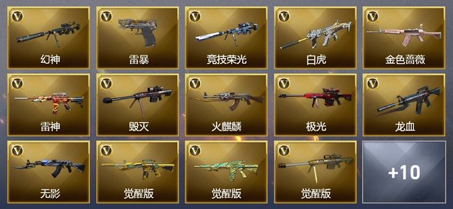 穿越火线（CF）12王者武器 1炫金武器 18V武器 16V角色 9皮肤 可排位