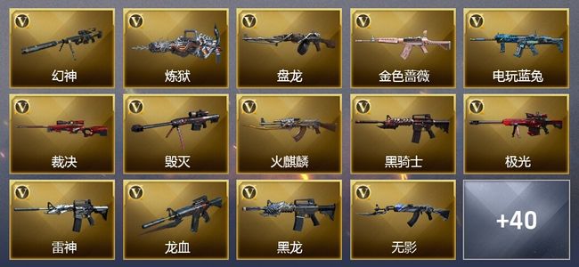 穿越火线（CF）12王者武器 2炫金武器 46V武器 16V角色 12皮肤 可排位