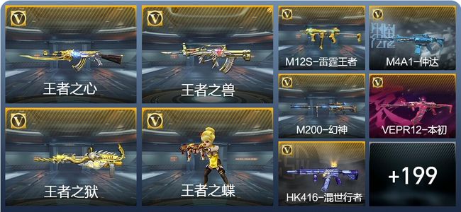 穿越火线：枪战王者V6 8王者武器 208英雄武器 5英雄角色 353万化 枪皇S