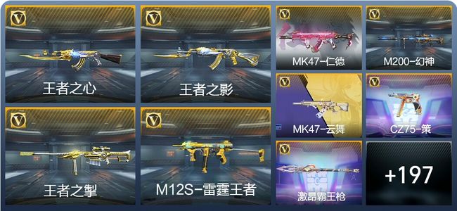 穿越火线：枪战王者V7 9王者武器 206英雄武器 8英雄角色 355万化 枪神