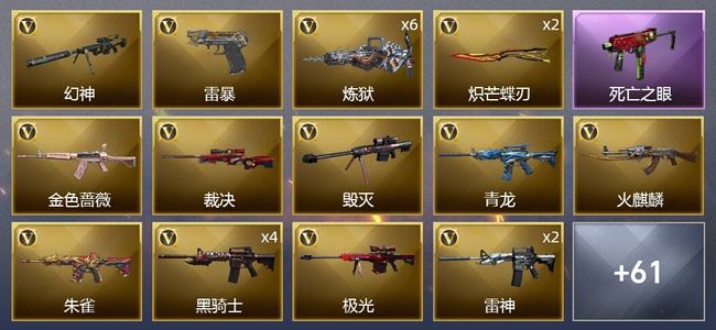 穿越火线（CF）6王者武器 1炫金武器 88V武器 3V角色 19皮肤 可排位 专家