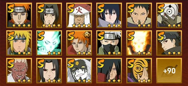 火影忍者V14 43S忍 64A忍 288忍 5199S碎片 27通灵 1000W战力 前100名 中忍