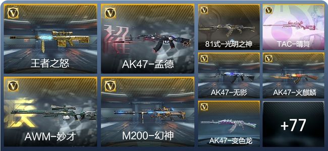 穿越火线：枪战王者V7 1王者武器 159英雄武器 新锐