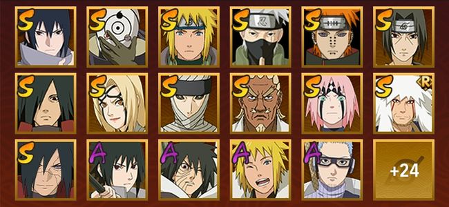 火影忍者V9 14S忍 27A忍 41忍 1655S碎片 17通灵 700W战力 前1000名