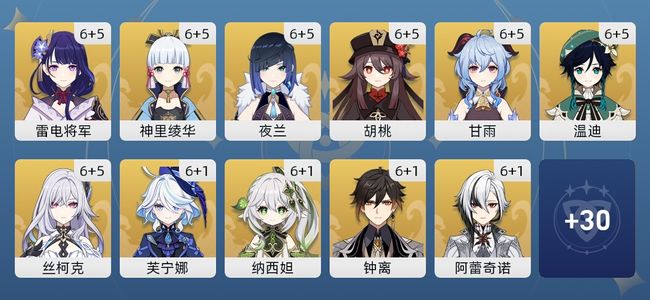 原神303黄 192角色黄 111武器黄 41五星角色 40五星武器 女主 60级