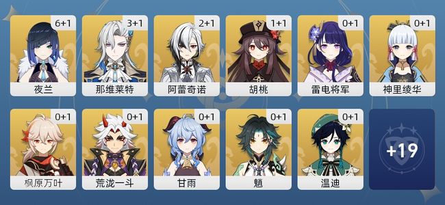 原神83黄 59角色黄 24武器黄 30五星角色 23五星武器 男主 60级