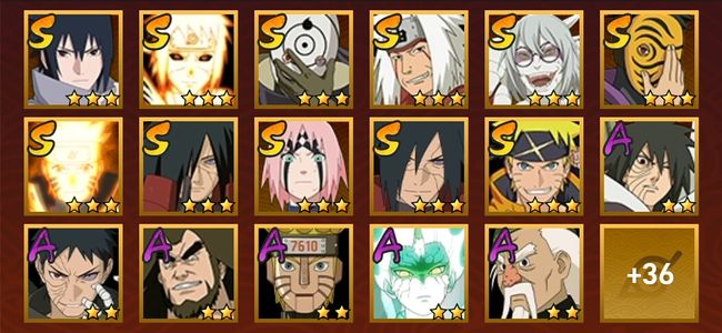 火影忍者V7 17S忍 36A忍 171忍 2392S碎片 16通灵 1000W战力 前500名 中忍