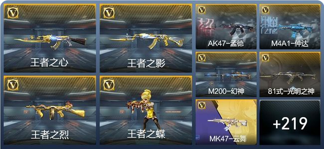 穿越火线：枪战王者V6 17王者武器 228英雄武器 8英雄角色 342万化 枪皇