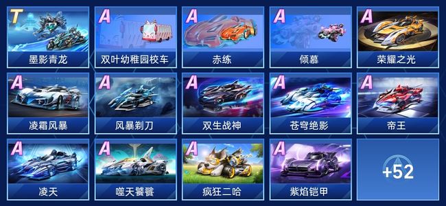 QQ飞车手游V7 1永久T车 47永久A车 66永久赛车 37宠物 男号 星耀