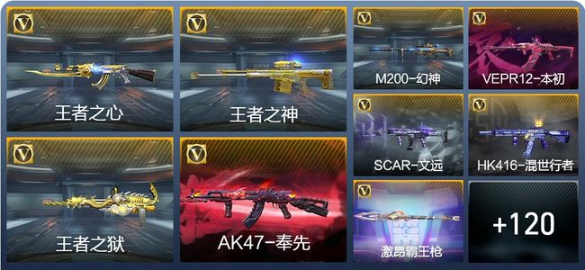 穿越火线：枪战王者V6 5王者武器 140英雄武器 3英雄角色 285万化 专家S