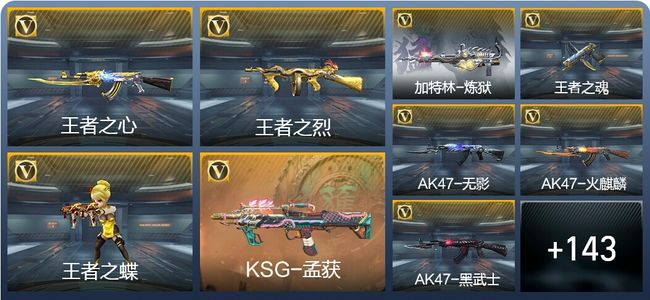 穿越火线：枪战王者V6 4王者武器 167英雄武器 4英雄角色 362万化 精英