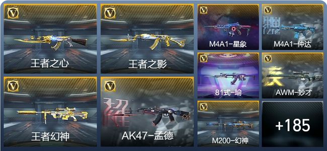 穿越火线：枪战王者V7 10王者武器 215英雄武器 7英雄角色 355万化 枪皇