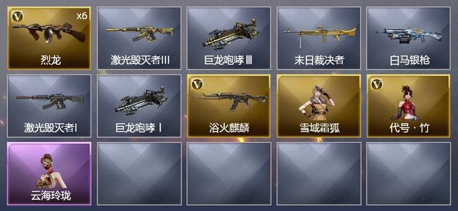 穿越火线（CF）6V武器 1V角色 3皮肤 可排位 新锐