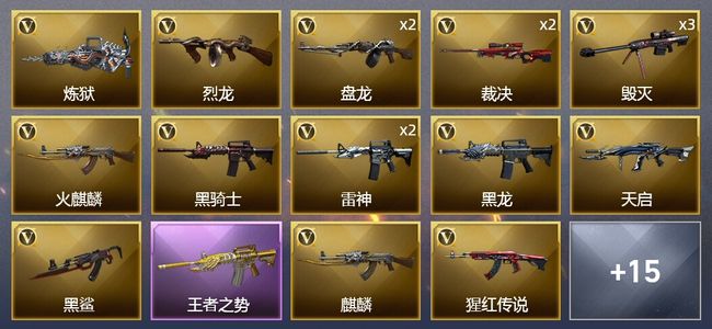 穿越火线（CF）1王者武器 31V武器 7皮肤 可排位 新锐