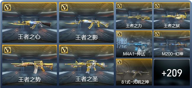 穿越火线：枪战王者V8 18王者武器 249英雄武器 6英雄角色 183万化 大师