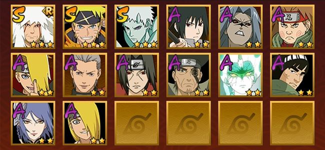 火影忍者V1 3S忍 11A忍 52忍 414S碎片 12通灵 100W战力 中忍