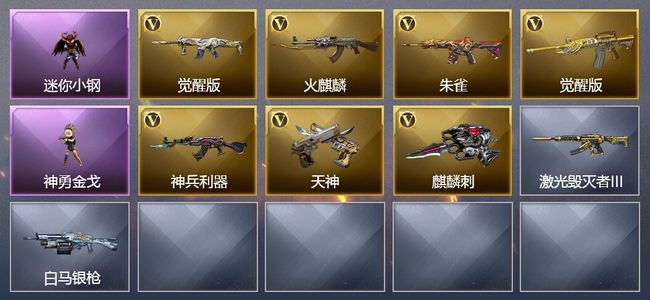 穿越火线（CF）1王者武器 7V武器 2皮肤 可排位 枪王