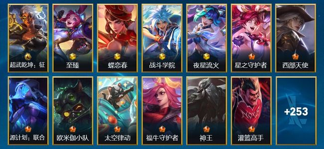 英雄联盟手游（lol手游）1典藏 4神话 39传说 126史诗 266皮肤 138英雄 大师